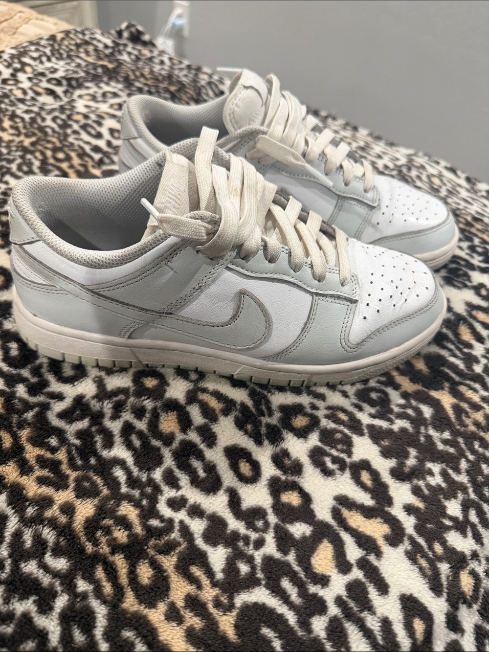 Nike Women’s White and Light Gray Low-Top Sneakers